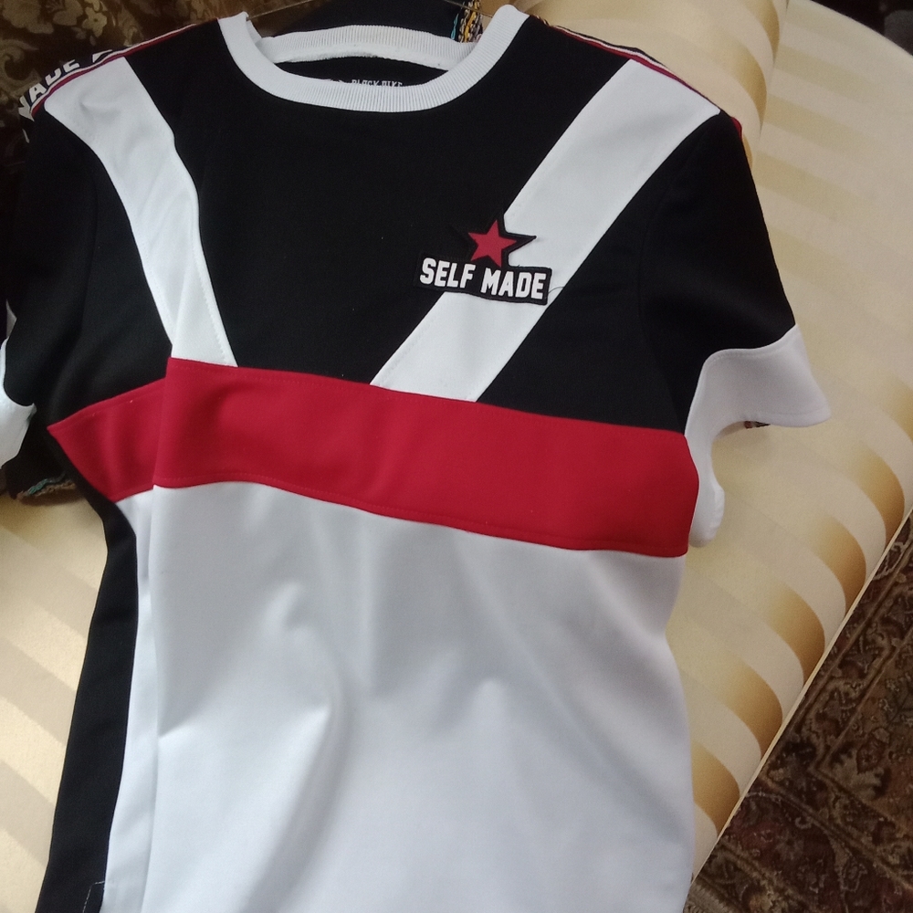 Self Made Black Pike Stitched Tee Jersey